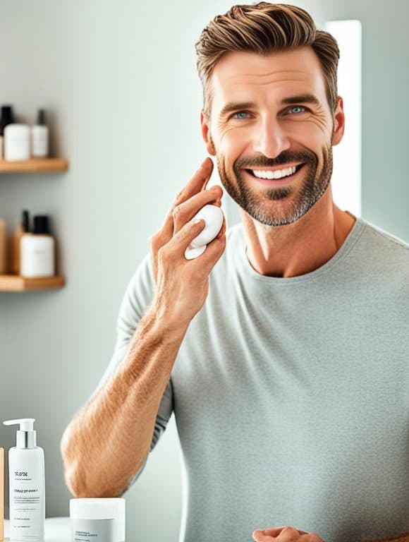 Men's skin care routine